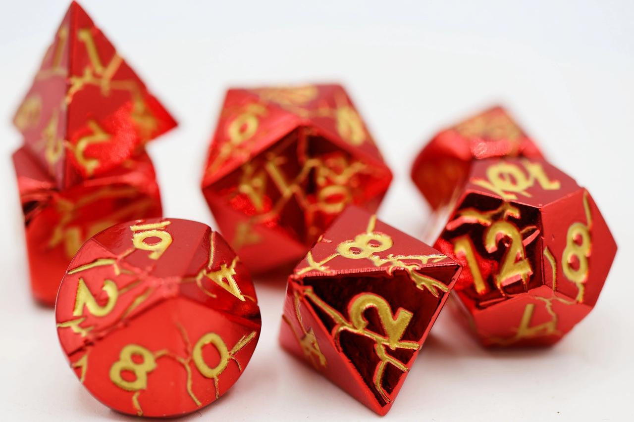Foam Brain Games Ruby Quarry RPG Metal Dice Set